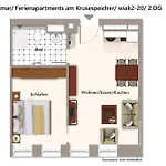 Ferienapartments Am Krusespeicher Ferienapartments Am Krusespeicher 2-20 Daire *